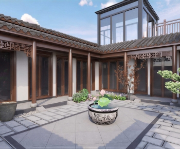 New Chinese Style Courtyard/landscape-ID:557537085