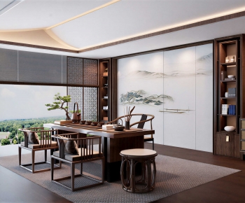 New Chinese Style Tea House-ID:726800926