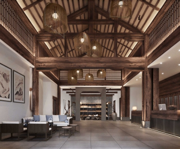 New Chinese Style Lobby Hall-ID:827667952