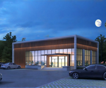 Modern Outdoor Parking Lot-ID:421356929