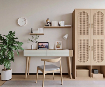 Modern Computer Desk And Chair-ID:606949094