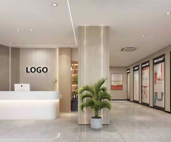 Modern Office Reception Desk-ID:366971979