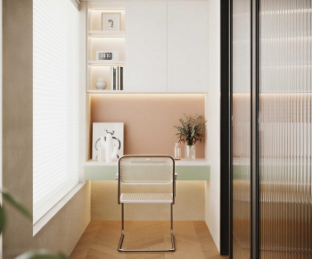 Modern Computer Desk And Chair-ID:262439015