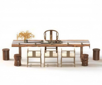 New Chinese Style Tea Tables And Chairs-ID:371908906