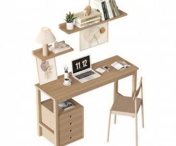 Modern Computer Desk And Chair-ID:995899925