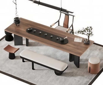 New Chinese Style Tea Tables And Chairs-ID:605657109