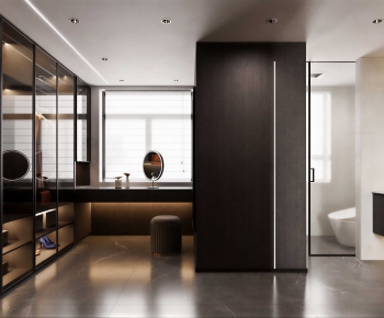 Modern Clothes Storage Area-ID:296966083