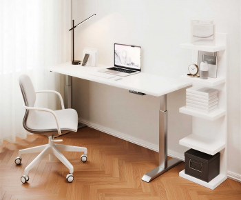 Modern Computer Desk And Chair-ID:662916907
