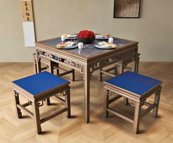 New Chinese Style Dining Table And Chairs-ID:116909981