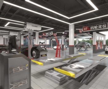 Modern Automobile Repair Shop-ID:668872127