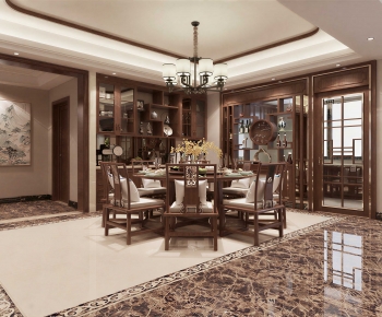 New Chinese Style Dining Room-ID:155536895