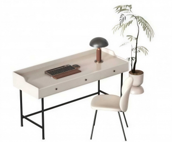 Modern Computer Desk And Chair-ID:761677035