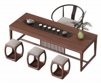 New Chinese Style Tea Tables And Chairs-ID:602058897