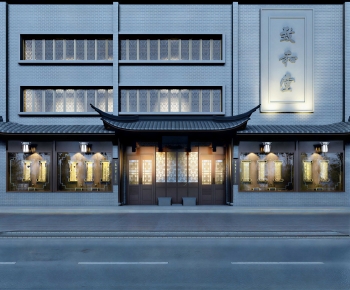 New Chinese Style Facade Element-ID:734407903