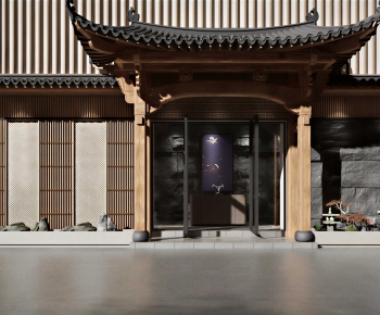 New Chinese Style Facade Element-ID:206160075