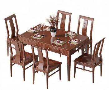 New Chinese Style Dining Table And Chairs-ID:771009923
