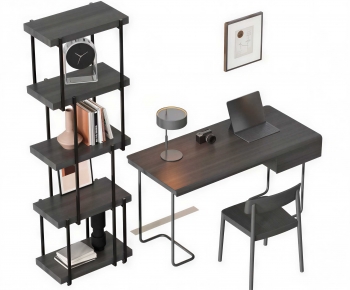 Modern Computer Desk And Chair-ID:747627027