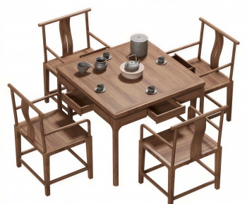 New Chinese Style Tea Tables And Chairs-ID:388683082