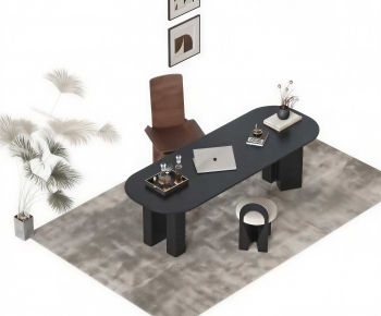 Modern Computer Desk And Chair-ID:920748002