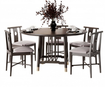 New Chinese Style Dining Table And Chairs-ID:215603119
