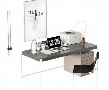 Modern Computer Desk And Chair-ID:181077004