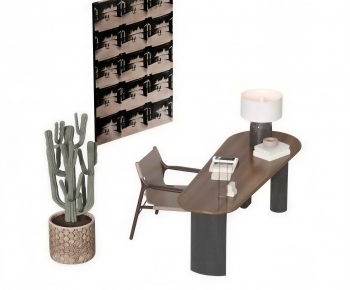 Modern Computer Desk And Chair-ID:815752036