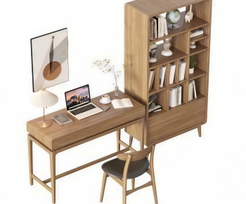 Modern Computer Desk And Chair-ID:836279432