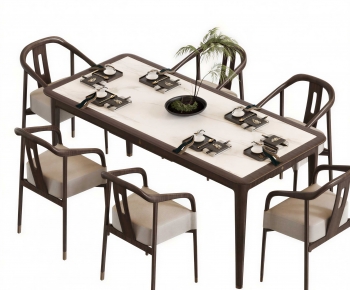 New Chinese Style Dining Table And Chairs-ID:675303948