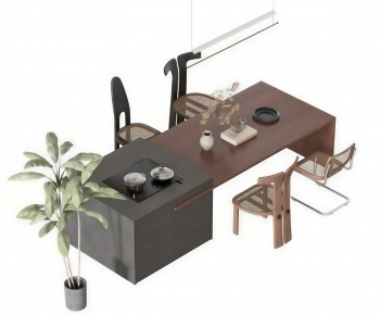 Modern Computer Desk And Chair-ID:622142088
