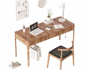 Modern Computer Desk And Chair-ID:643646005