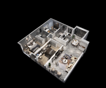 Modern A Bird's-eye View Of Home Decoration-ID:221908099