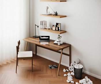 Modern Computer Desk And Chair-ID:310420041