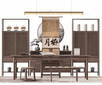 New Chinese Style Computer Desk And Chair-ID:510900026