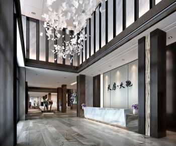 Modern Office Reception Desk-ID:630156996