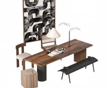 Modern Computer Desk And Chair-ID:913034921