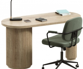 Modern Computer Desk And Chair-ID:416956902