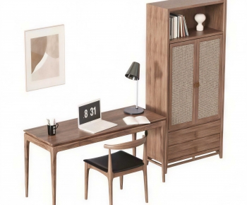 Modern Computer Desk And Chair-ID:478160425