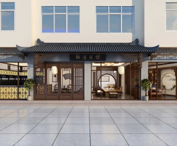 New Chinese Style Facade Element-ID:219619314