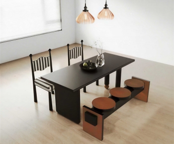 Modern Dining Table And Chairs-ID:614119059