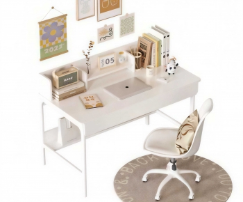 Modern Computer Desk And Chair-ID:351887945