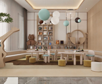 Modern Children's Reading Room-ID:595417983