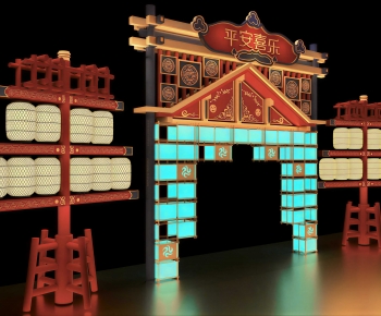 Chinese Style Facade Element-ID:349296092