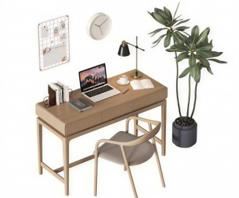 Modern Computer Desk And Chair-ID:490271092