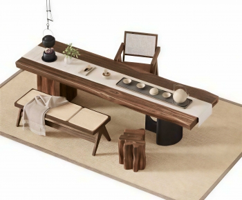 New Chinese Style Tea Tables And Chairs-ID:448900942