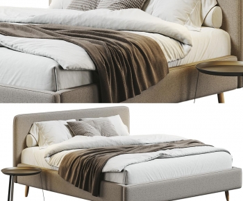 Modern Double Bed-ID:765490586