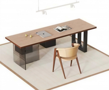 Modern Computer Desk And Chair-ID:307604078