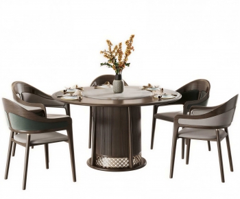 New Chinese Style Dining Table And Chairs-ID:309247971