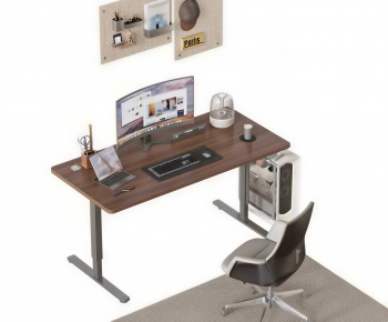 Modern Computer Desk And Chair-ID:747854953
