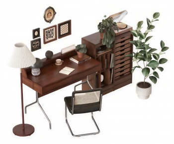 Modern Computer Desk And Chair-ID:443864113