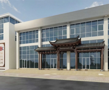 New Chinese Style Facade Element-ID:953326945